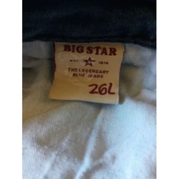 Women's Big Star Liv Low Rise Boot Cut Dark Wash Jeans Size 26L - Picture 10 of 10